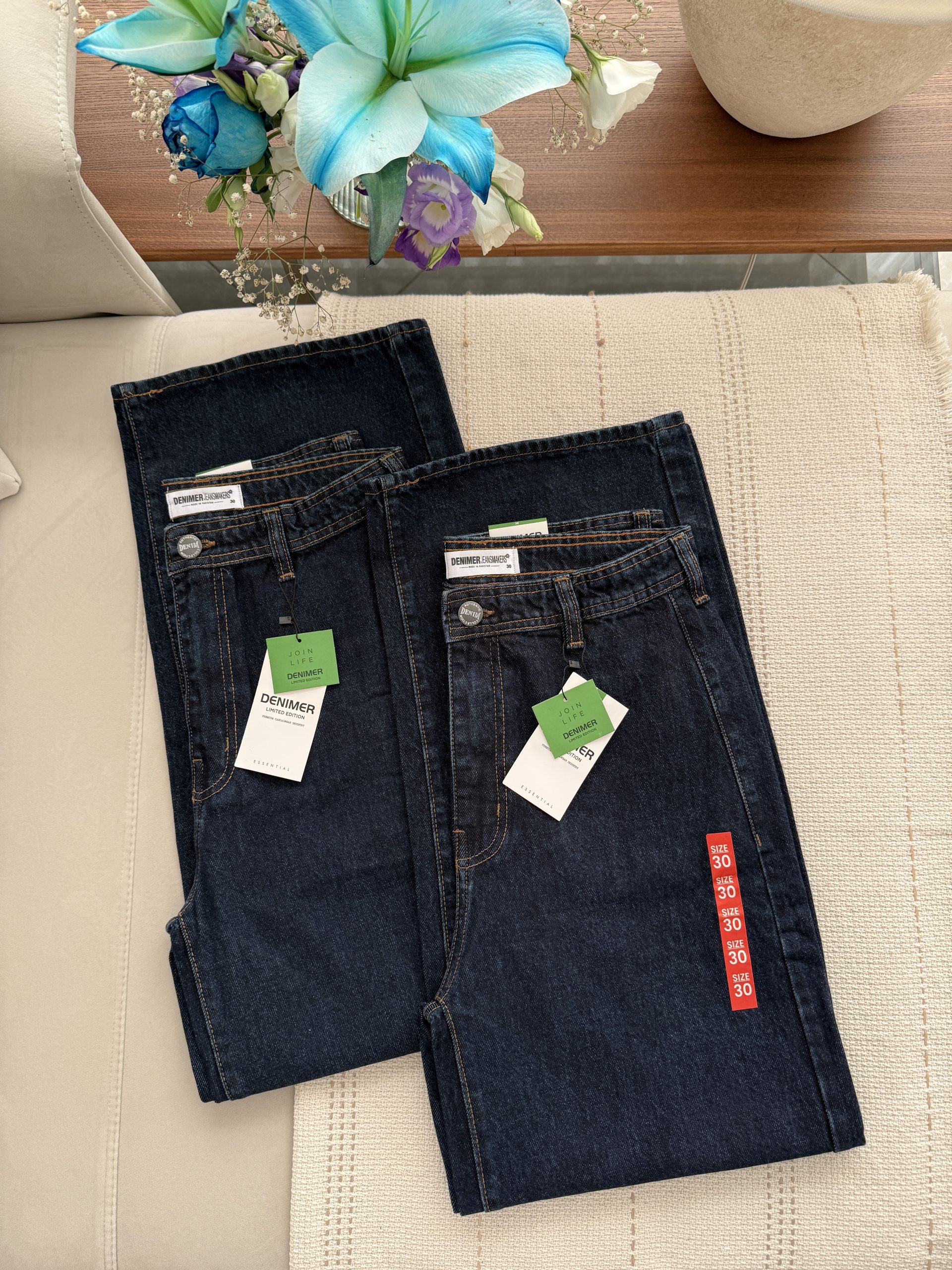 شلوار جین واید لگ pocket less