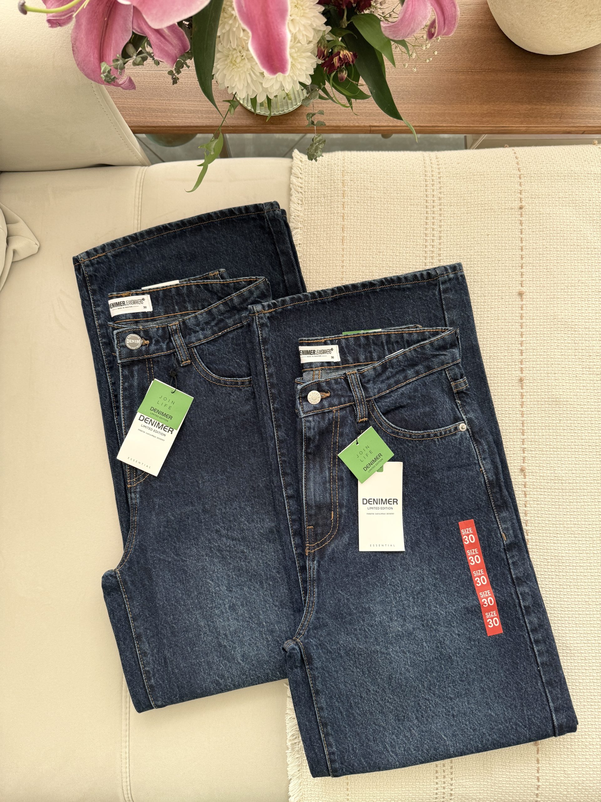 شلوار جین واید لگ Navy blue