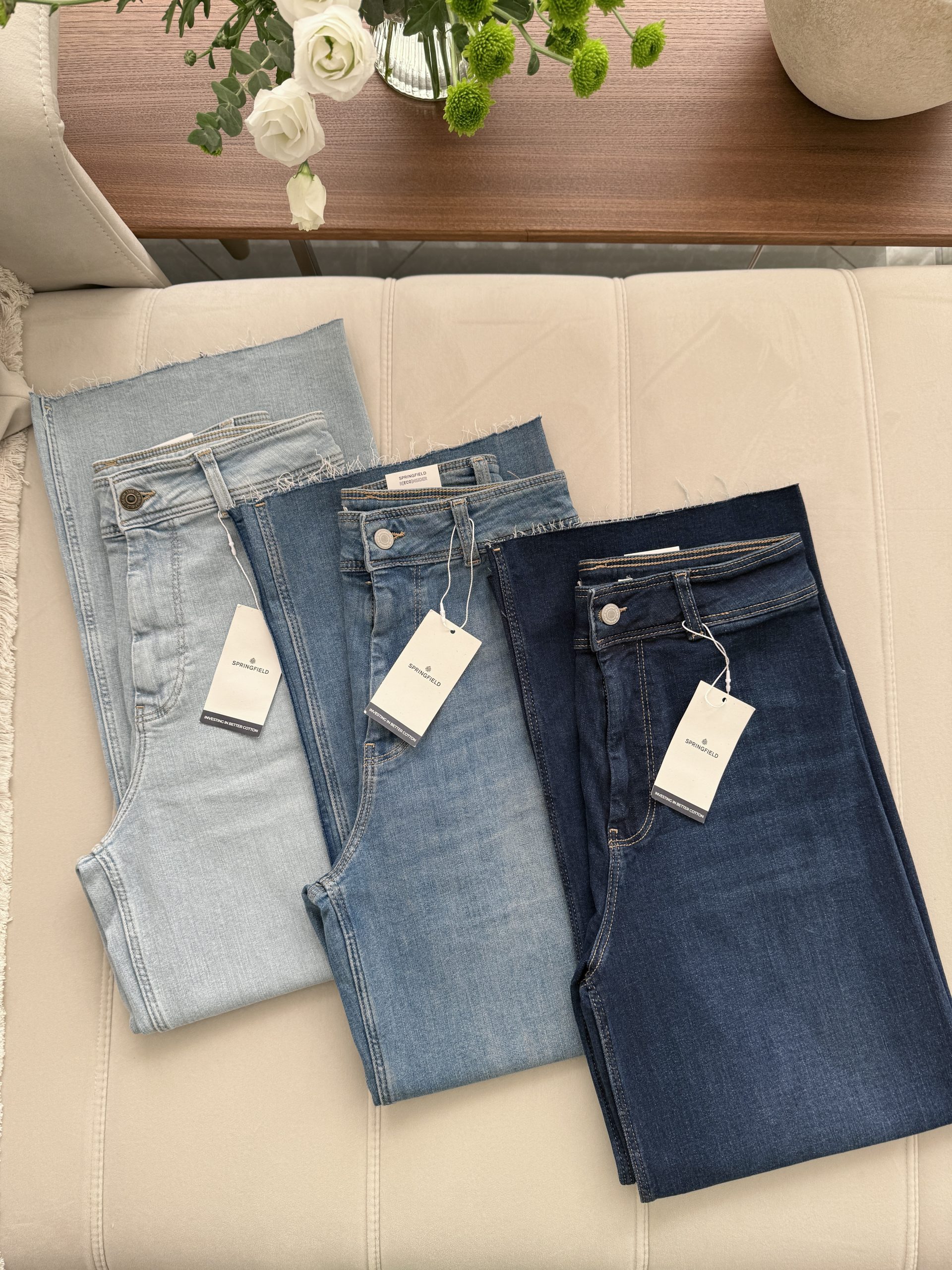 شلوار جین واید لگ pocket less